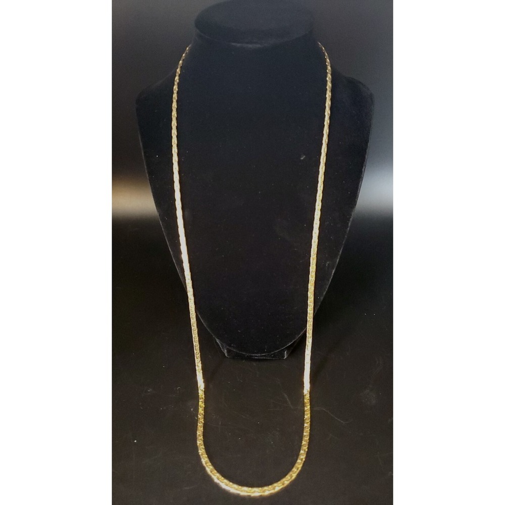 Vintage Gold Toned Chain Necklace 31" Unisex Jewelry